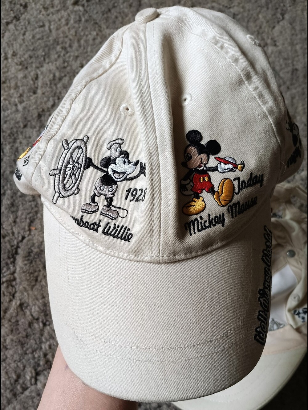 š¤ LOT 2 Disney Parks Mickey Through The Years Embroidered Baseball Cap Hat - Picture 8 of 16